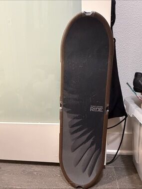 Tony Hawk Black Skateboard Deck with Brown Rail